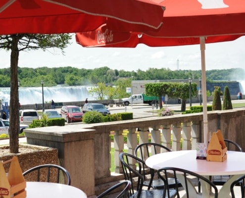 The Secret Garden Restaurant in Niagara Falls overlooks the American Falls