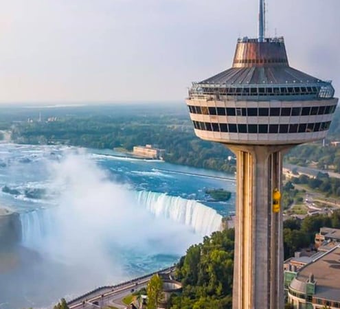 Ride to the Top of the Skylon Tower Observation deck during your tour to Niagara Falls
