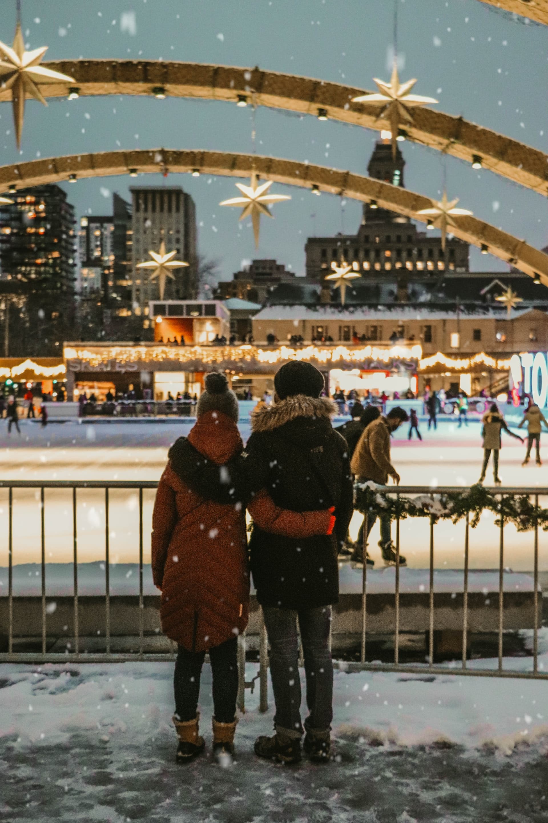 Things to do in the winter in Toronto - ice skating at Nathan Phillips Square